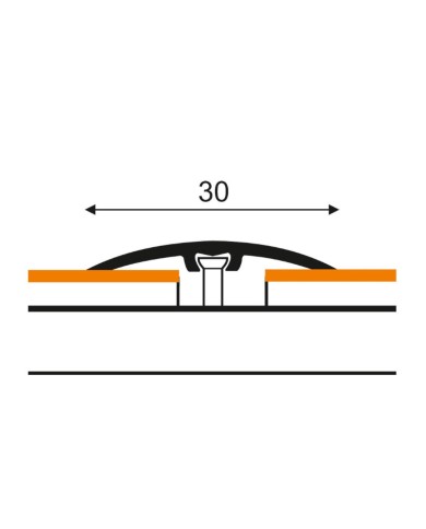 Listwa Borck 30mm ALU srebro 01 - długość 1,8m do wnętrz Listwa Borck 30mm ALU srebro 01 - długość 1,8m do wnętrz