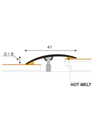 Listwa Borck 41mm ALU złoto 03 - 1,80m do wykończeń wnętrz