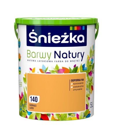 Farba do ścian i sufitów ŚNIEŻKA 5L - Gorące Lato Farba do ścian i sufitów ŚNIEŻKA 5L - Gorące Lato