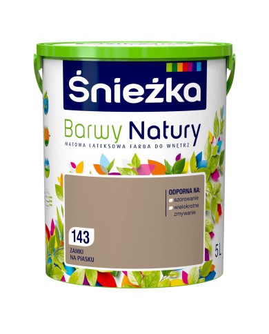 Farba do ścian i sufitów Zamki na Piasku 5L - ŚNIEŻKA Farba do ścian i sufitów Zamki na Piasku 5L - ŚNIEŻKA