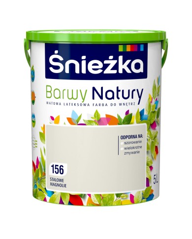 Farba do ścian i sufitów Stalowe Magnolie 5L - ŚNIEŻKA Farba do ścian i sufitów Stalowe Magnolie 5L - ŚNIEŻKA
