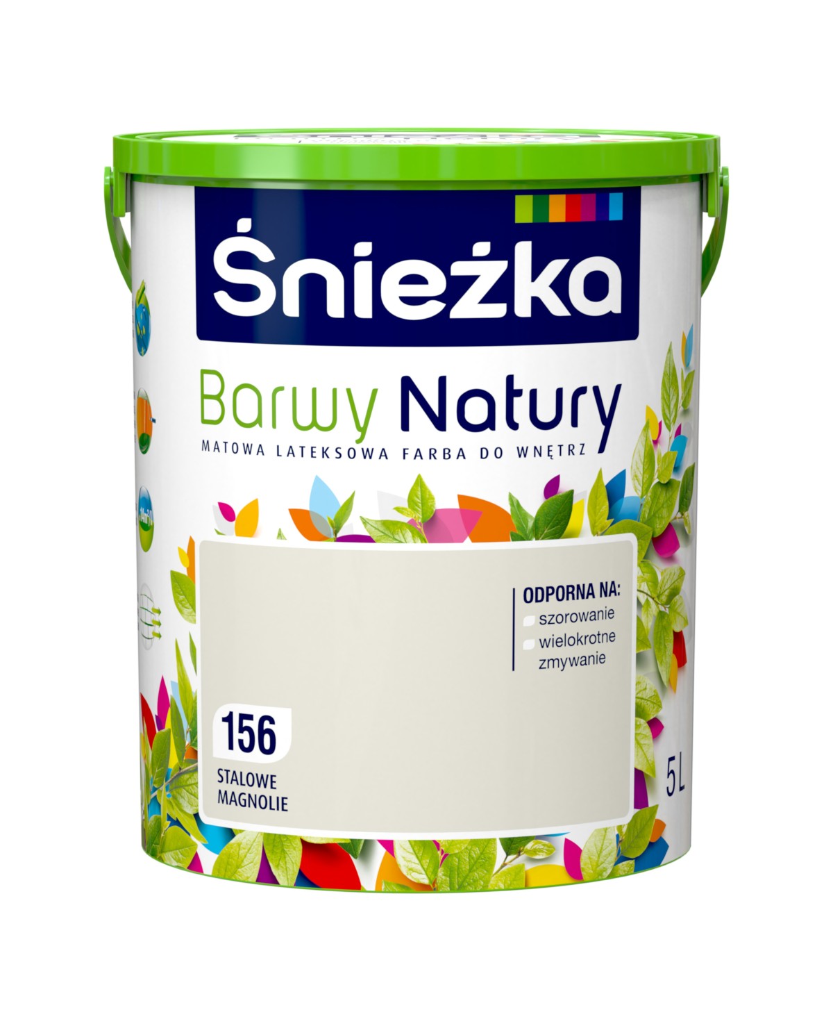 Farba do ścian i sufitów Stalowe Magnolie 5L - ŚNIEŻKA
