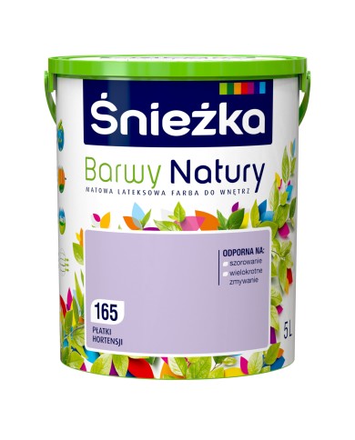 Farba do ścian i sufitów Płatki Hortensji 5L - ŚNIEŻKA Farba do ścian i sufitów Płatki Hortensji 5L - ŚNIEŻKA
