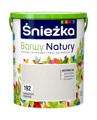 Farba ŚNIEŻKA Srebrzysty Poranek 5L - Idealna do Ścian i Sufitów Farba ŚNIEŻKA Srebrzysty Poranek 5L - Idealna do Ścian i Sufitów