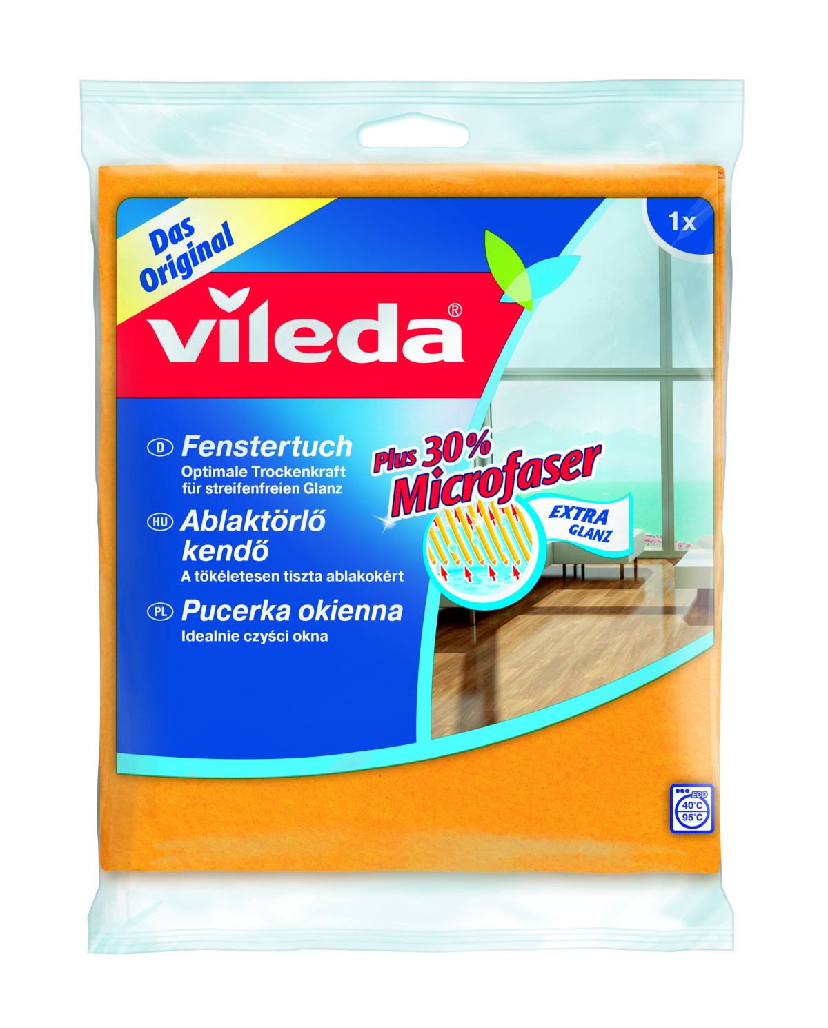 VILEDA ścierka okienna 30% mikrofibra - 30 sztuk w opakowaniu