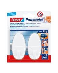 Haczyk samoprzylepny POWERSTRIPS 2 szt. owalny, duży, biały Haczyk samoprzylepny POWERSTRIPS 2 szt. owalny, duży, biały