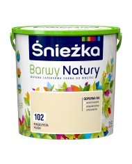 Farba piaszczysta 102 2,5 L ŚNIEŻKA - idealna do ścian i sufitów Farba piaszczysta 102 2,5 L ŚNIEŻKA - idealna do ścian i sufitów