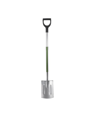 STALCO Szpadel Prosty Hartowany z Metalowym Trzonem i Pochwytem PVC