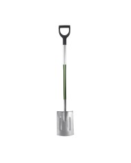 STALCO Szpadel Prosty Hartowany z Metalowym Trzonem i Pochwytem PVC