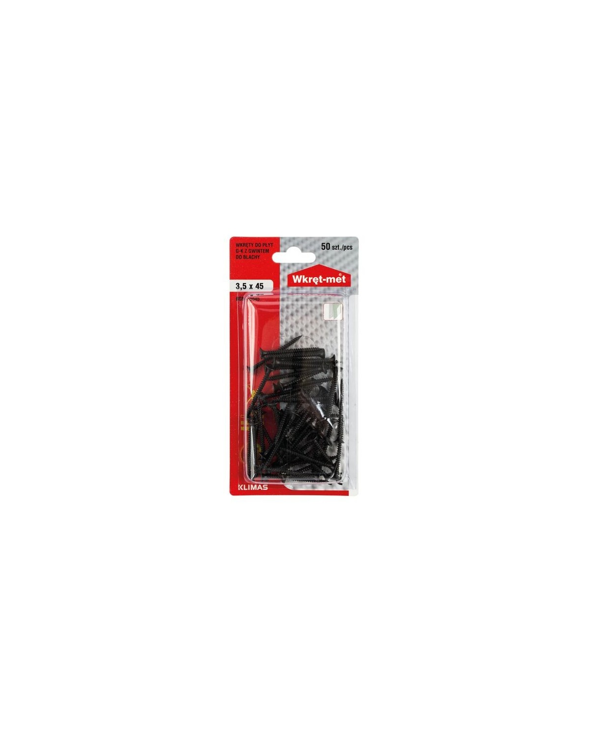 Wkręt-Met BLI Wkr. Fosfat. Kart. Gips 3.5x45 mm - Kod BGM-35045 Wkręt-Met BLI Wkr. Fosfat. Kart. Gips 3.5x45 mm - Kod BGM-35045