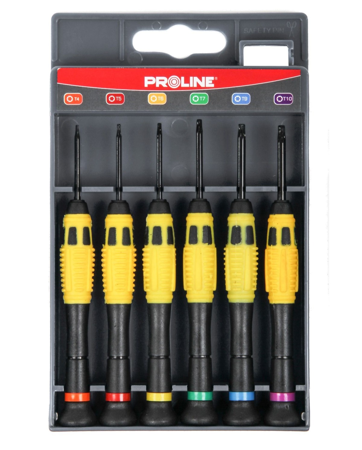 Wkrętaki zegarmistrzowskie Torx T4-T10 - Zestaw 6 szt. Proline