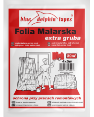 Folia malarska extra gruba 4x5 m BLUEDOLPHIN - Najlepsza jakość! Folia malarska extra gruba 4x5 m BLUEDOLPHIN - Najlepsza jakość!