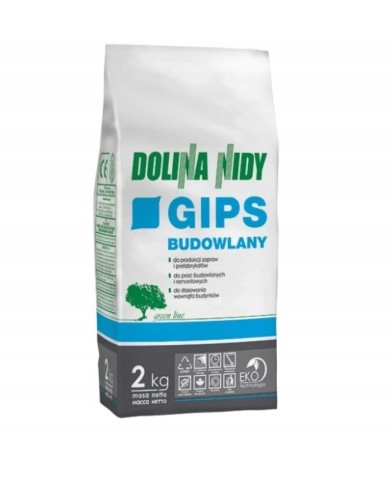 Gips budowlany 2 kg DOLINA NIDY - Wysoka jakość i trwałość Gips budowlany 2 kg DOLINA NIDY - Wysoka jakość i trwałość