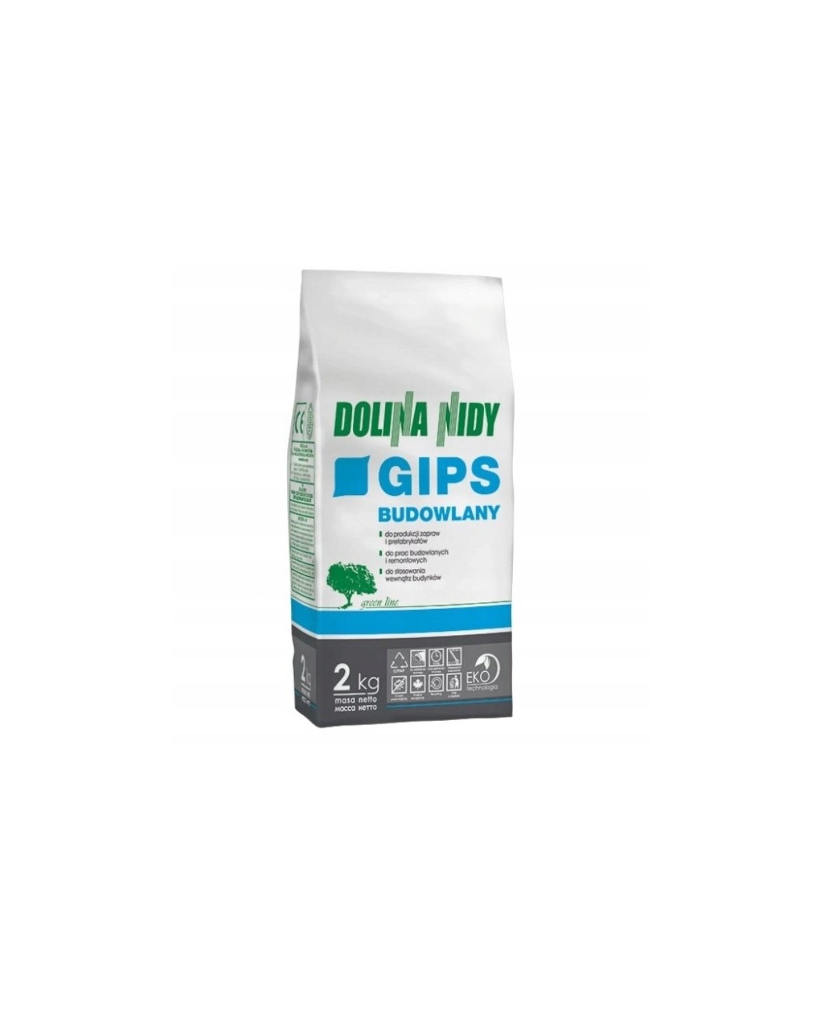 Gips budowlany 2 kg DOLINA NIDY - Wysoka jakość i trwałość Gips budowlany 2 kg DOLINA NIDY - Wysoka jakość i trwałość