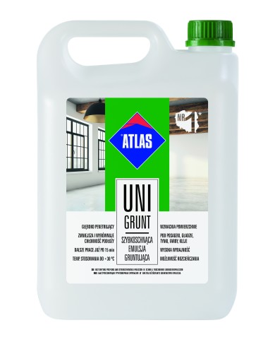 ATLAS UNI-GRUNT 5 kg - Szybkoschnąca emulsja gruntująca ATLAS UNI-GRUNT 5 kg - Szybkoschnąca emulsja gruntująca