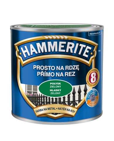 AKZO HAMMERITE Połysk Zielony 0,25L - Farba do metalu AKZO HAMMERITE Połysk Zielony 0,25L - Farba do metalu