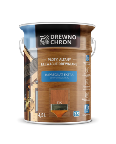 Impregnat do drewna Extra Tik 4,5 L - Ochrona DREWNOCHRON Impregnat do drewna Extra Tik 4,5 L - Ochrona DREWNOCHRON